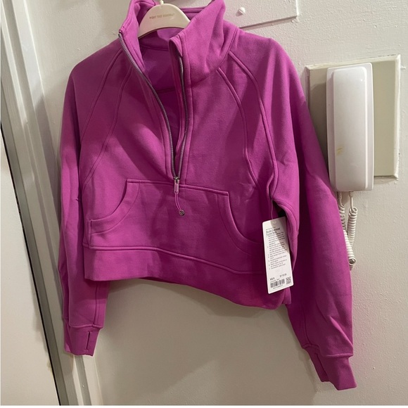 NWT Lululemon Scuba Oversized Funnel-Neck Half Zip in Pow Pink Tone Size XS/S - Picture 11 of 11